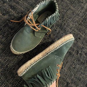 Manebi Cherokee Lace Up Espadrilles 35 - Green